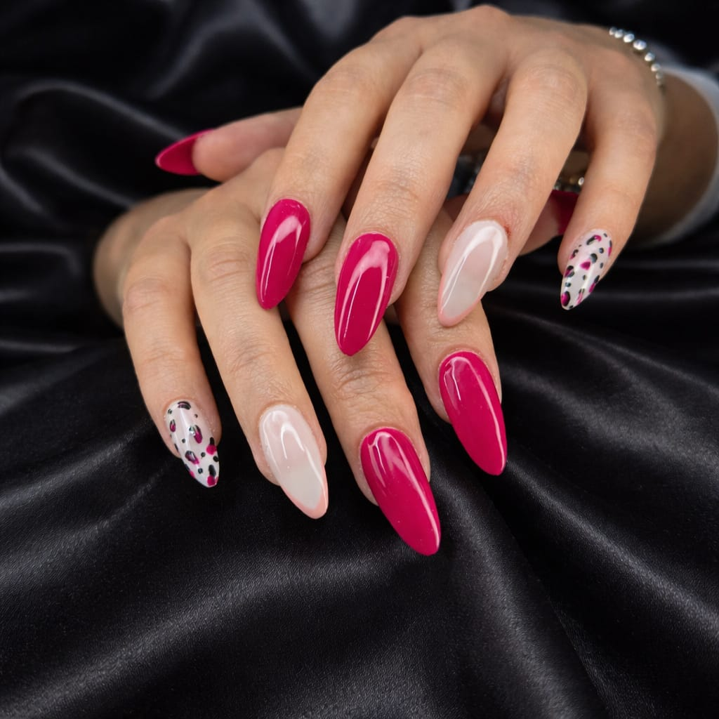 Trabajo real de uñas utilizado en la experiencia de MX Nails Studio
